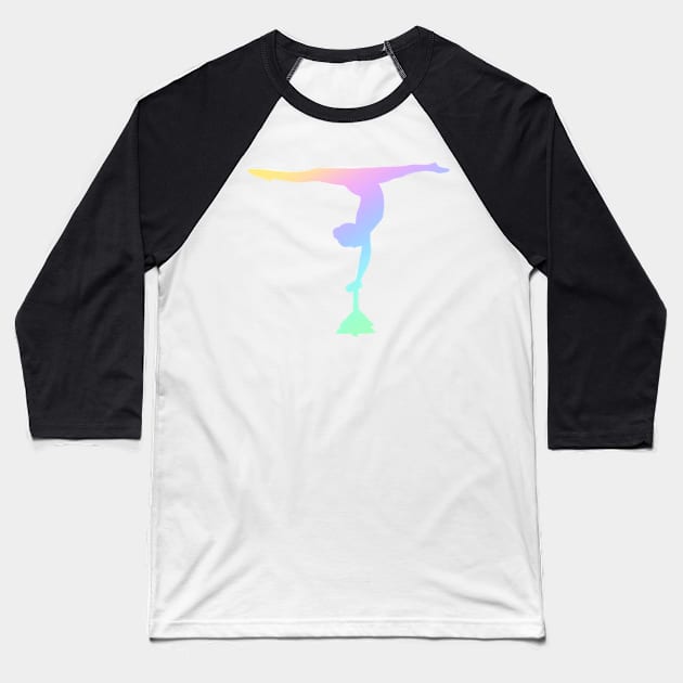 An Acrobat doing a split handstand on blocks Baseball T-Shirt by artsyreader